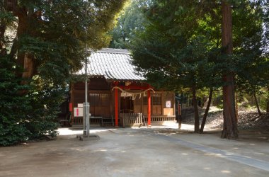 Japon tapınağı binasına bakış, Budizm konsepti.