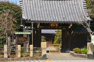 Tapınak manzarası, geleneksel Japon mimarisi.