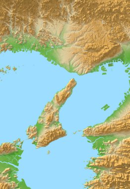 Coğrafya haritası, renk resmi