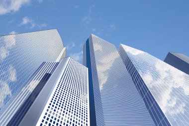 Gökyüzündeki modern ofis binaları