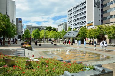 Pedestrian Plaza ve Fountain Sunny City Center 'da
