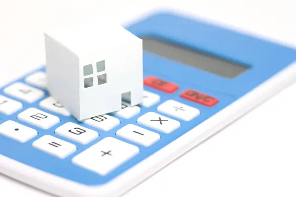 House Model Calculator Background Close — Stock Photo, Image