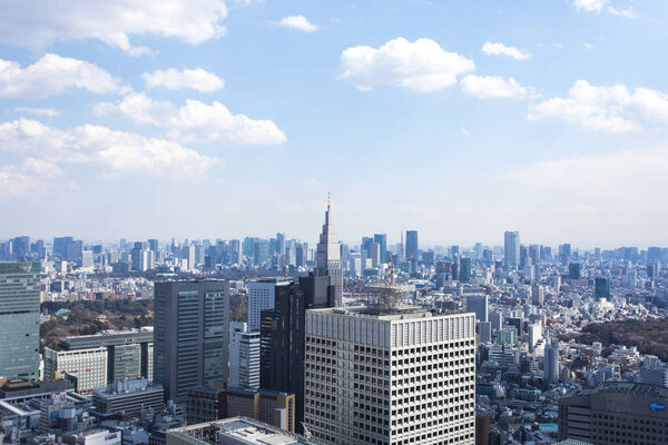 Modern Cityscape with buildings in Tokyo, Japan