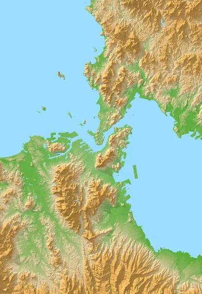 Ilustração Mapa Geografia Imagem Colorida — Fotografia de Stock