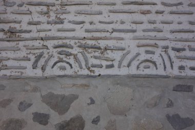 Gri antik taş duvar, kapat