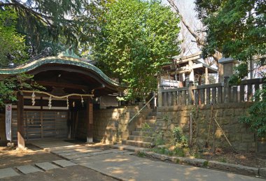 Japon tapınağı binasına bakış, Budizm konsepti.