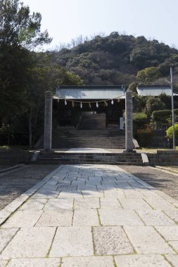 Tapınağın manzarası, Japonya 'nın güzel mimarisi.