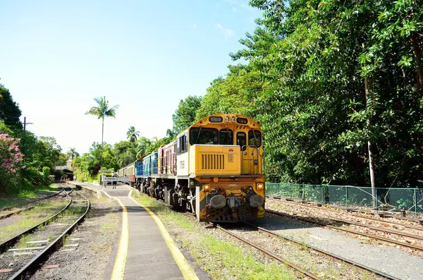 stock image locomotive at Kuranda Railway in Australia on a sunny day 