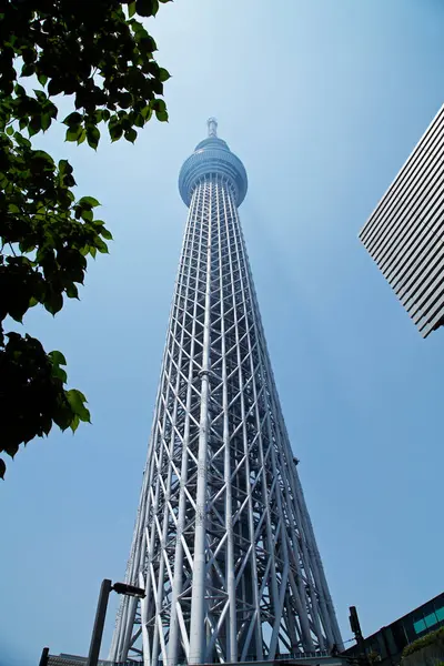 東京スカイツリーは 東京のテレビ放送塔とランドマークです — ストック写真