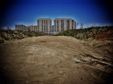 Tokyo 'da gün içinde apartman binaları