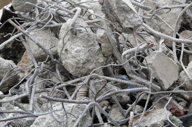 Çöp ve hurda metal atıkları, kapatın.