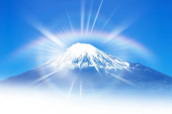 Malerischer Blick Auf Den Berg Fuji Mit Blauem Himmel Auf — Stockfoto