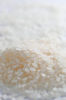 Beyaz pirinç yığınının yakın çekim görüntüsü