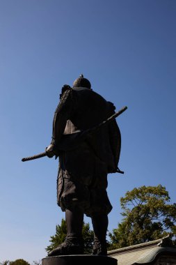 Şehirdeki ünlü tarihi heykel manzarası