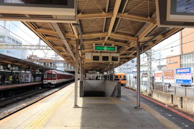 Tren raylı şehir tren istasyonu