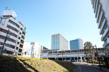 Modern şehir manzarası arka plan görüntüsü, şehir konsepti 