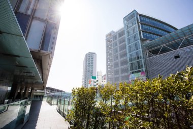 Modern şehir manzarası arka plan görüntüsü, şehir konsepti 