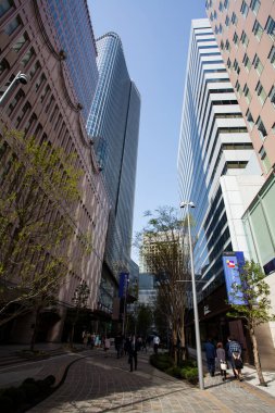 Modern şehir manzarası arka plan görüntüsü, şehir konsepti 