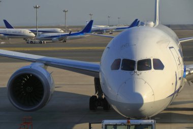 Havaalanı terminalinde uçaklar 