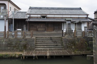 traditional Japanese architecture in old city of Katori in Chiba prefecture. clipart
