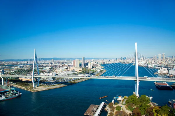 Ponte Tempozan Fundo Azul Céu Osaka Japão — Fotografia de Stock