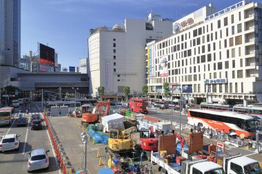 Şehir manzarası arka plan görüntüsü, şehir konsepti 