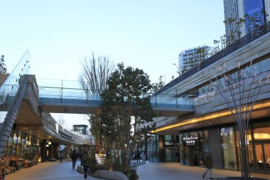Modern şehir mimarisi arka planı, şehir konsepti 