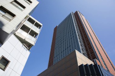 Modern şehir manzarası arka plan görüntüsü, şehir konsepti 