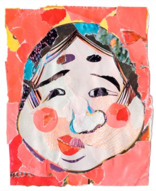 Eskiz tarzında Asyalı bir kızın yaratıcı çizimi