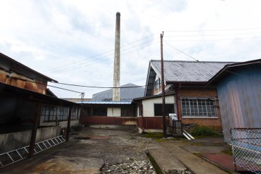 old Tomioka Silk Mill in Gunma, Japan. UNESCO World Heritage site clipart