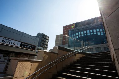 Modern şehir manzarası arka plan görüntüsü, şehir konsepti, Tokyo, Japonya