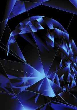soyut arkaplan, mavi kristal cam doku