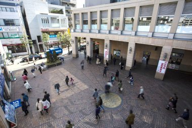 Modern şehir manzarası arka plan görüntüsü, şehir konsepti, Tokyo, Japonya