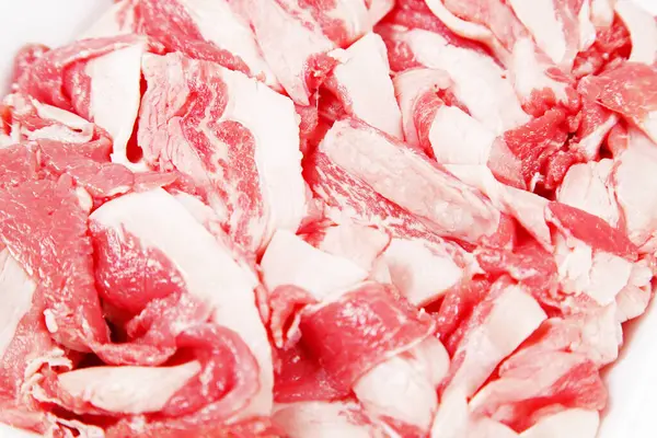 Rauw Vers Gesneden Rundvlees Bord Van Dichtbij Bekeken — Stockfoto