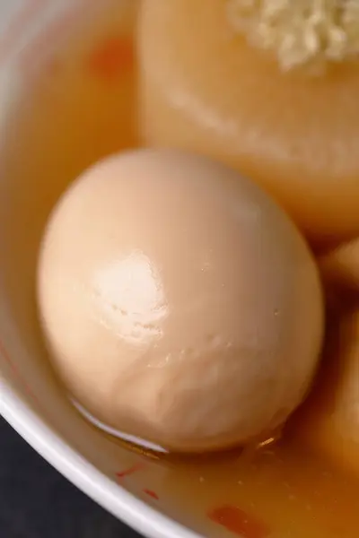 プレート タンパク質 健康的な食べ物で煮た卵 — ストック写真