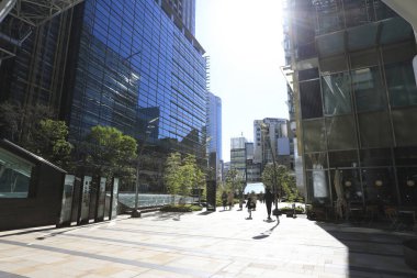 Modern şehir manzarası arka plan görüntüsü, şehir konsepti 