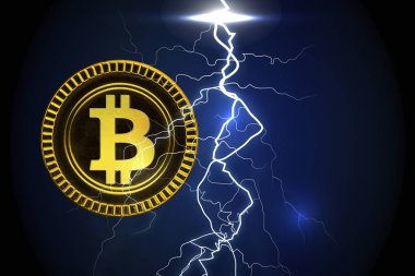 Bozuk paralı kripto para kavramı, mali arka plan 