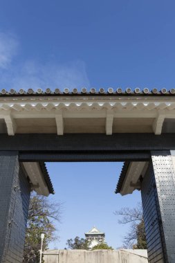 Tapınağın manzarası, Japonya 'nın güzel mimarisi.