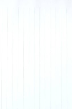 Dikey mavi çizgileri olan boş çizgili kağıt tabaka