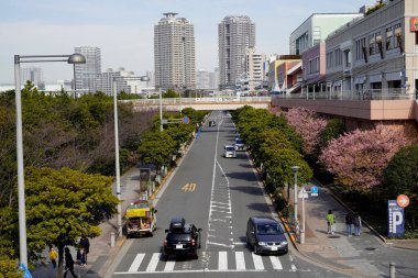 Kentsel konsept arka plan görünümü, modern şehir 