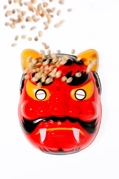 Kinesisk Nyår Röd Katt Mask — Stockfoto