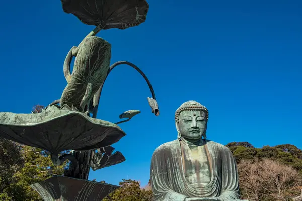 Gyönyörű Kilátás Buddha Szobor — Stock Fotó