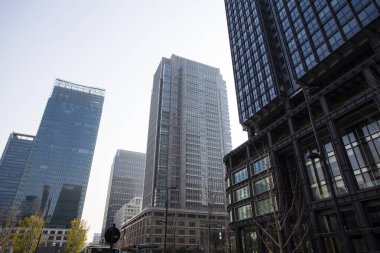 Modern şehir manzarası arka plan görüntüsü, şehir konsepti 