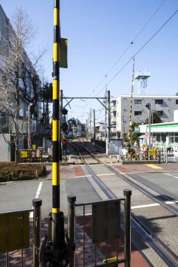 Modern şehir manzarası arka plan görüntüsü, şehir konsepti, Tokyo, Japonya