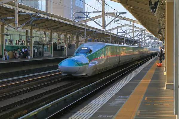 Ankunft Des Zuges Bahnhof Tokio Japan — Stockfoto