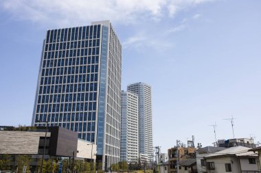 Modern şehir manzarası arka plan görüntüsü, şehir konsepti 