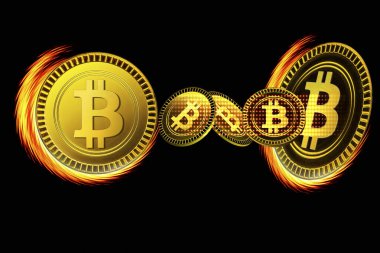 Bitcoin simgesi, finans arkaplan kavramı