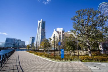 Modern şehir manzarası arka plan görüntüsü, şehir konsepti 