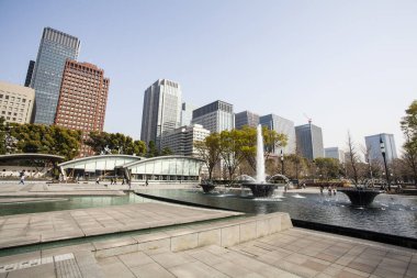 Modern şehir manzarası arka plan görüntüsü, şehir konsepti 