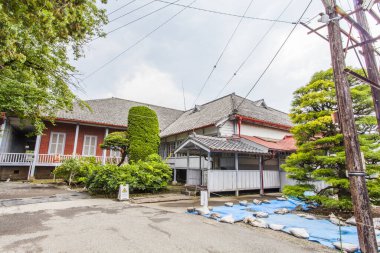 old Tomioka Silk Mill in Gunma, Japan. UNESCO World Heritage site clipart